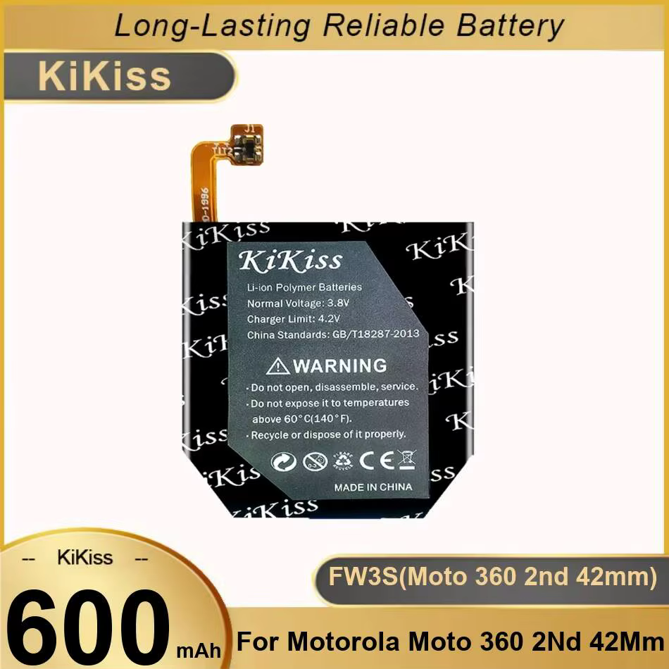 Batterie de montre pour Motorola Moto 360 2nd 42mm, FW3S, 600mAh, Durable