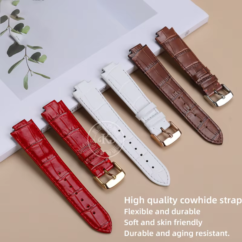 Bracelet de montre en cuir à dégagement rapide pour LV