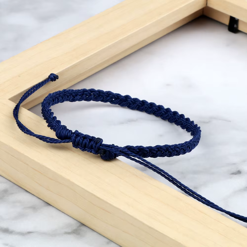 Bracelets en corde de cire tressée à la main pour femmes et hommes