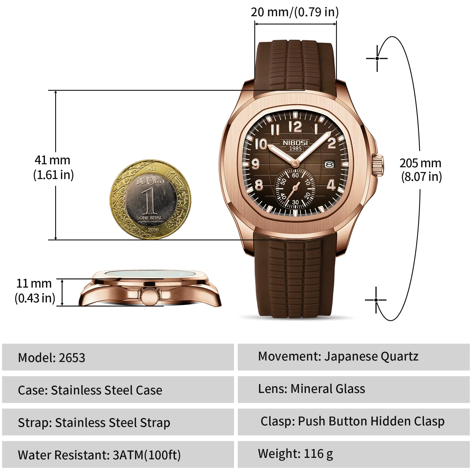 Montres pour hommes NIBOSI VIP 2653
