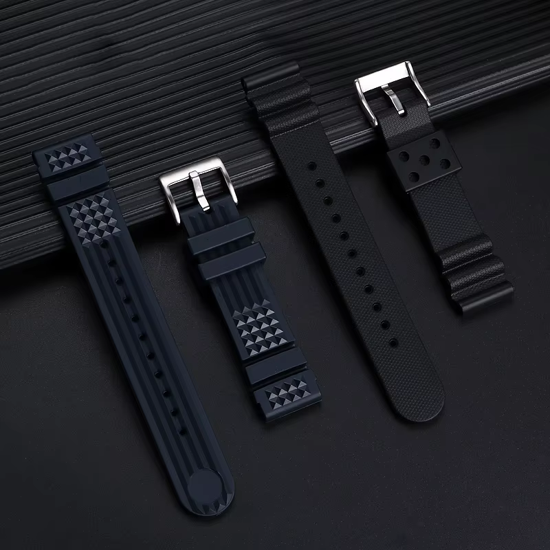 Bracelet de montre en caoutchouc de haute qualité pour Seiko ancêtre mm série PROSPEX SKX007 Water Ghost 20mm Abalone Small MM Silicone mâle 22mm