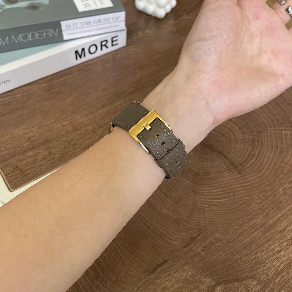 Bracelet en cuir de 20mm 22mm pour Samsung Galaxy Watch 7 FE 5 Pro 4 6 Classic 44mm 40mm