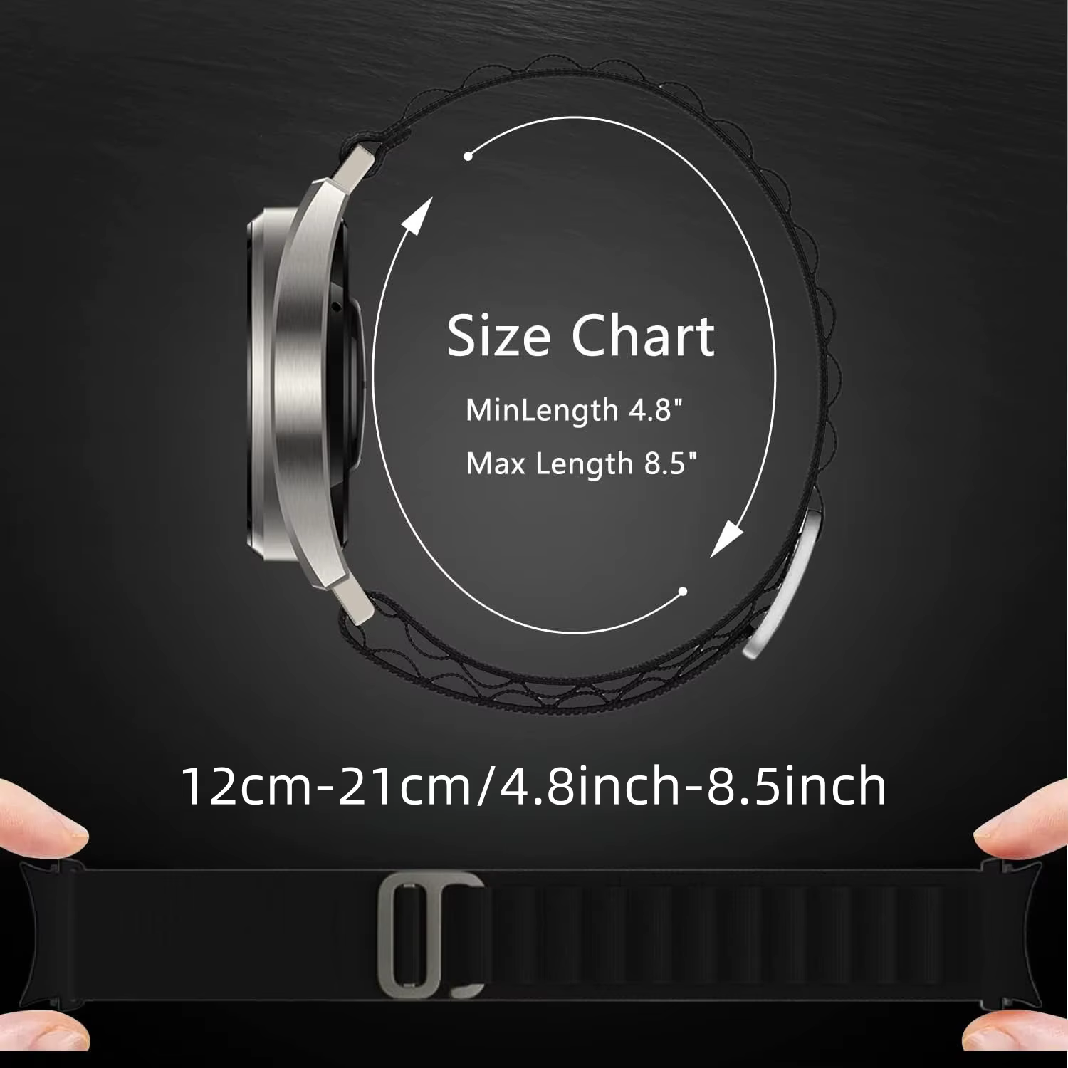 Bande à boucle de type C pour bracelet Blancpain X Swatch 22 mm