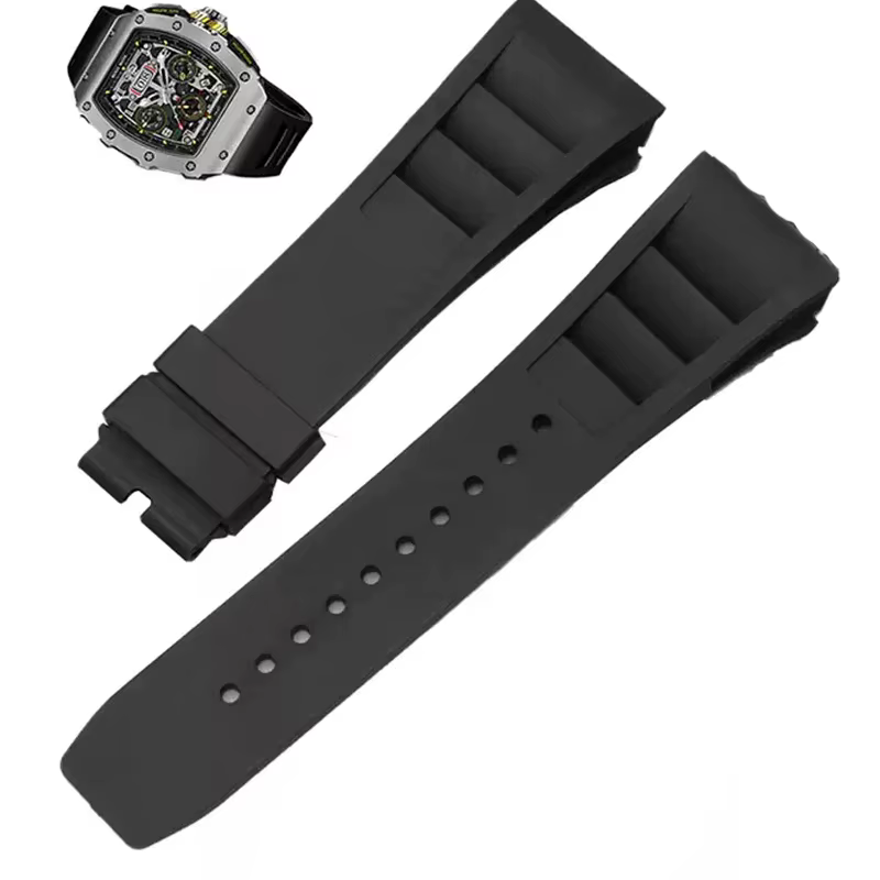 Bracelet de montre en caoutchouc souple de haute qualité