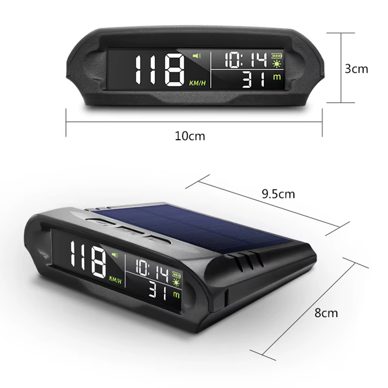 Compteur de vitesse GPS automatique avec charge solaire