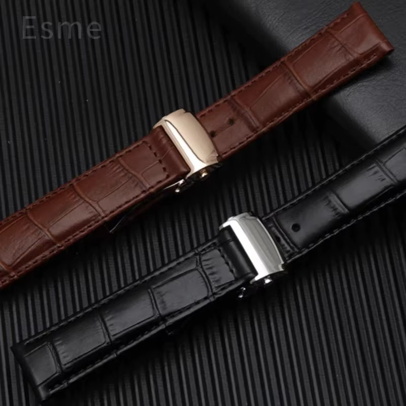 Bracelet de montre en cuir véritable pour Lung Lacroix