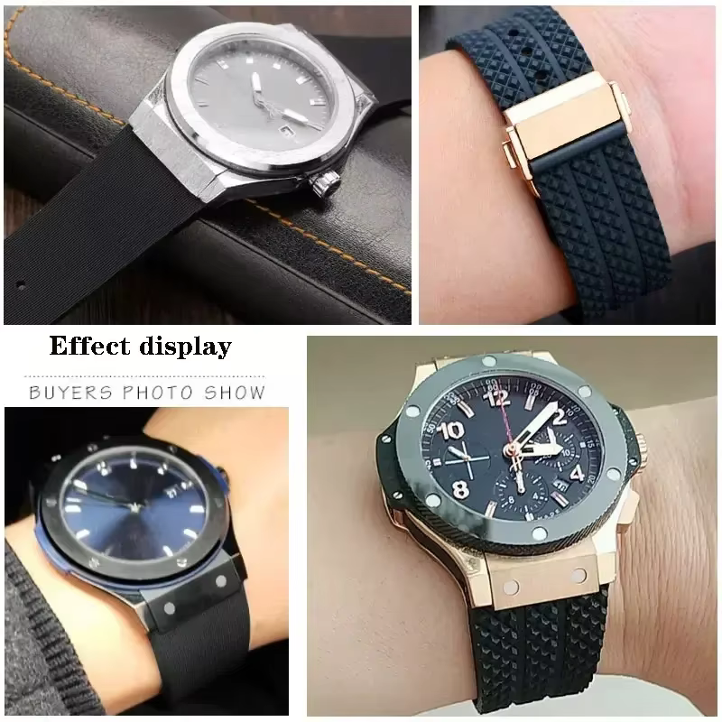 Bracelet de montre en Silicone pour HUBLOT HB Yubo fusion classique big bang