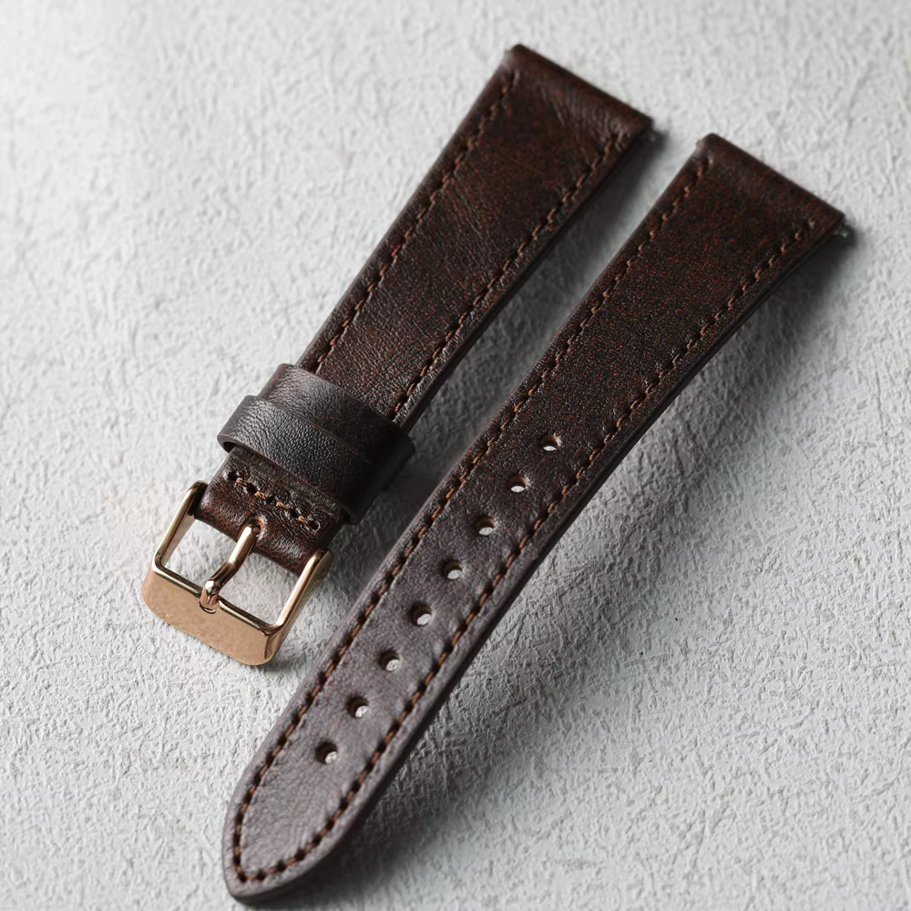 Bracelet en cuir brossé italien fait à la main