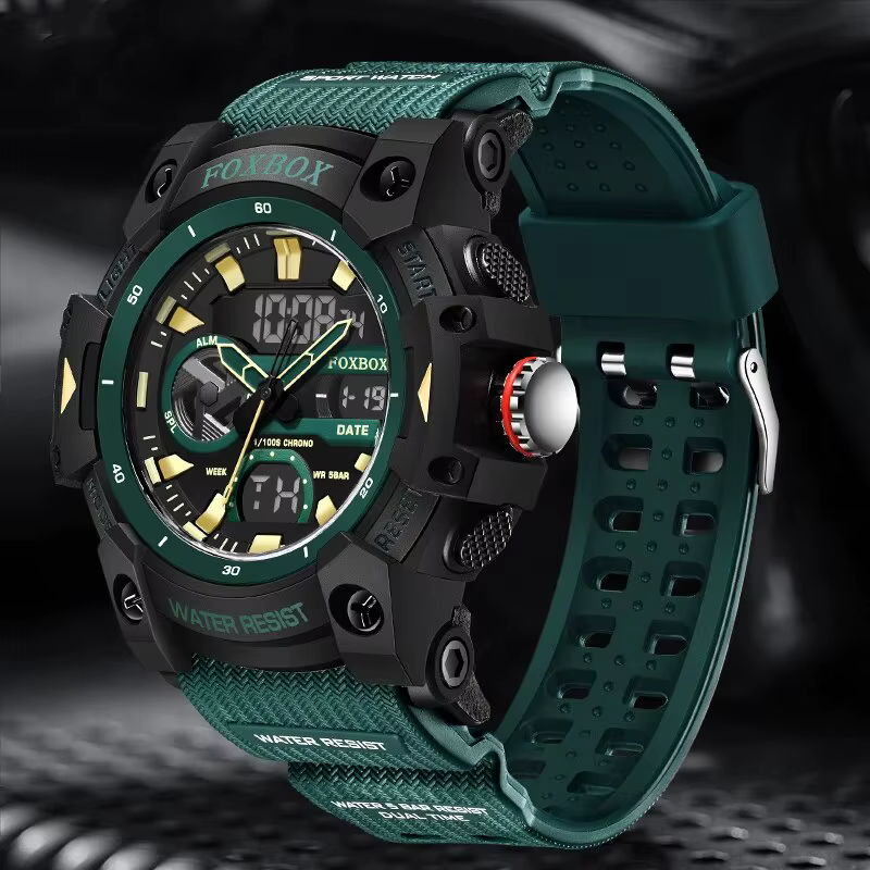 LIGE mode montres numériques pour hommes haut de gamme de luxe militaire Montre étanche