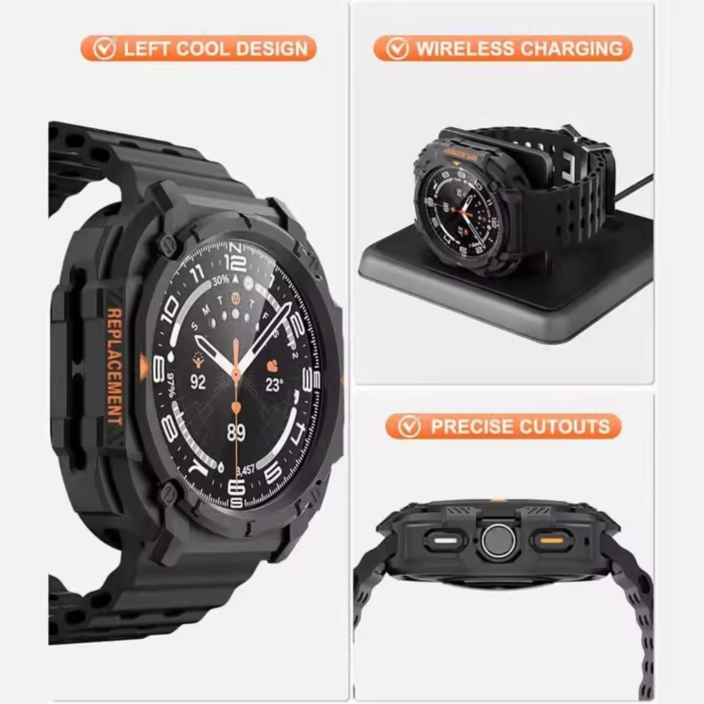 Nouveau boîtier blindé + Bracelet pour Samsung Galaxy Watch Ultra(2025) 47mm Ultra(2024)