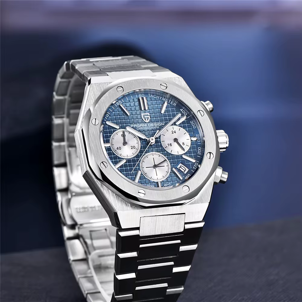 2025 PAGANI DESIGN PD1707 montres à Quartz pour hommes 40MM en acier inoxydable verre saphir étanche horloge de luxe cadeau Reloj Hombre