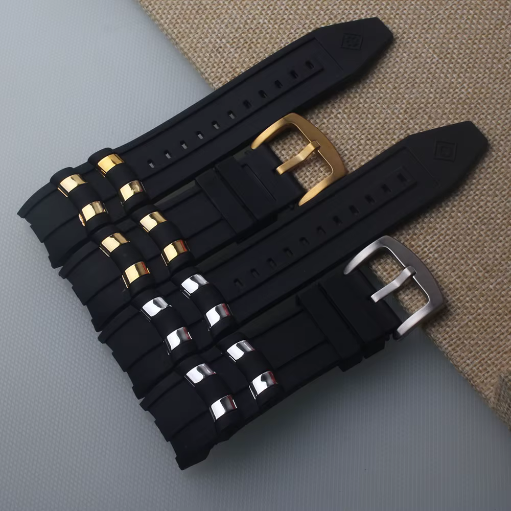 Bracelet de montre en caoutchouc pour hommes 26mm