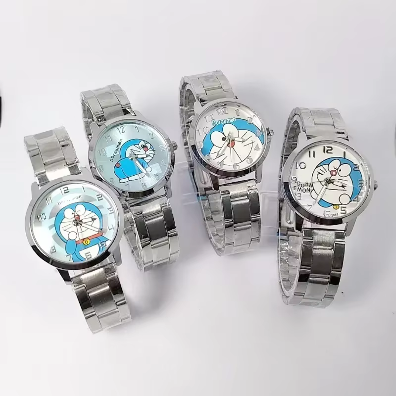 Montre Anime Doraemon Or et Argent pour Enfants