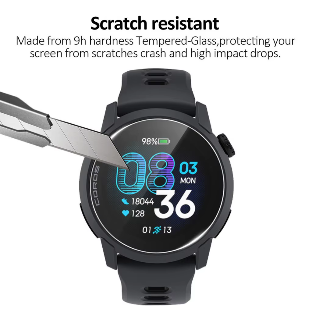 Verre transparent HD 2.5D pour montre intelligente Coros Pace 2 4 3 PRO