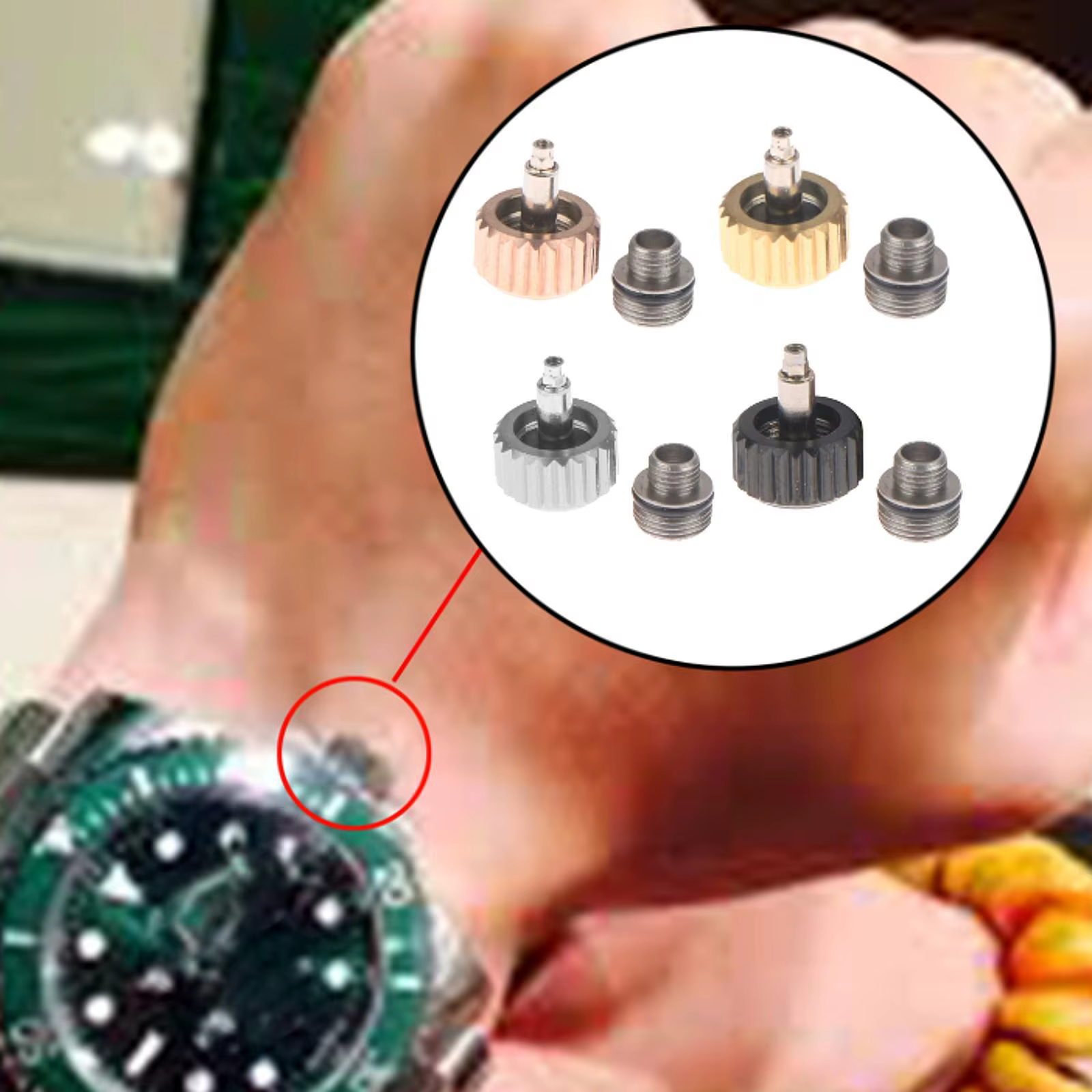 Couronne de montre 6mm pour pièce