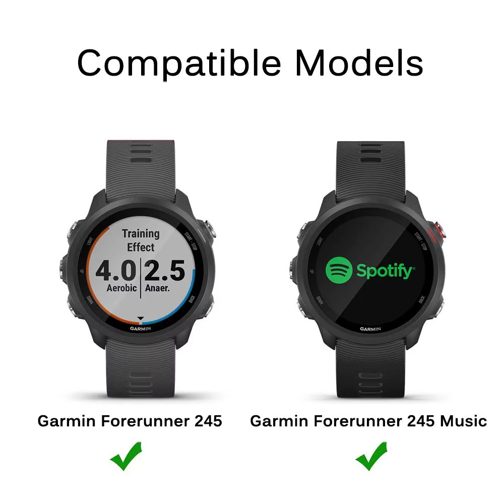 Étui de protection 2 en 1 + protecteur d'écran pour Garmin Forerunner 245 255 265 Music
