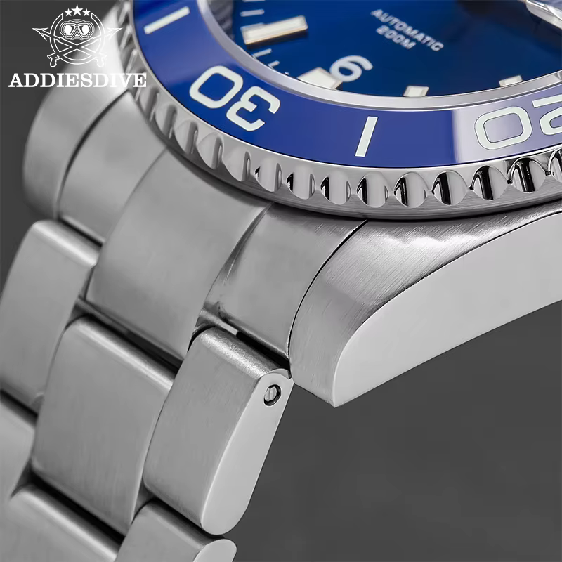 ADDIESDIVE nouvelle montre de plongée cadeau hommes 8215 automatique saphir AR revêtement verre céramique lunette étanche 200m lumineux en acier inoxydable St