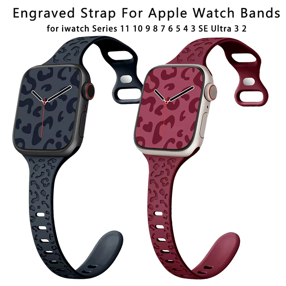 Bracelet léopard gravé