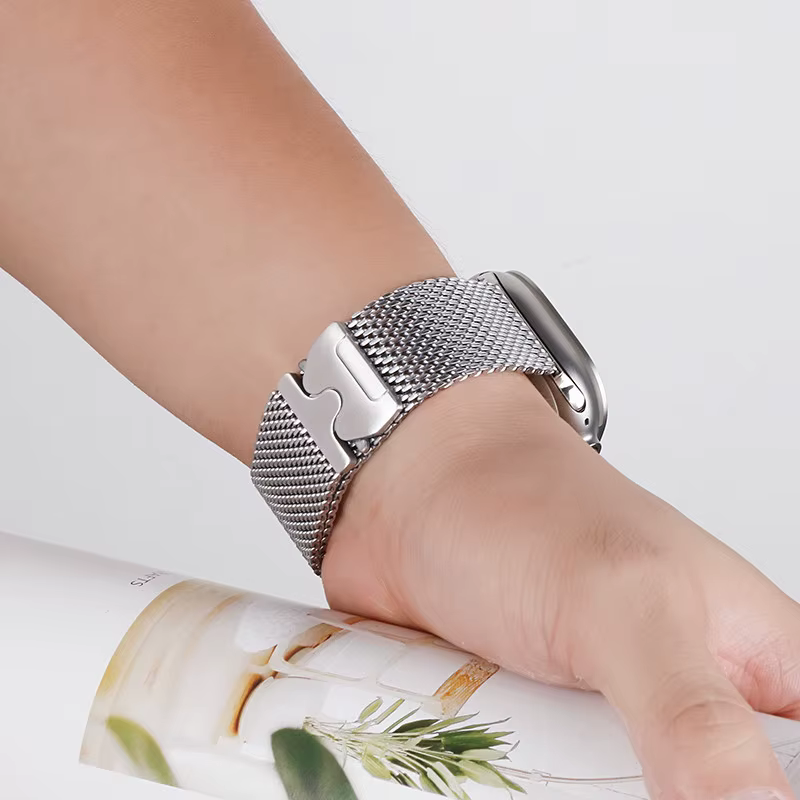 Bracelet à boucle milanaise pour Apple Watch 11 10 42mm 46mm