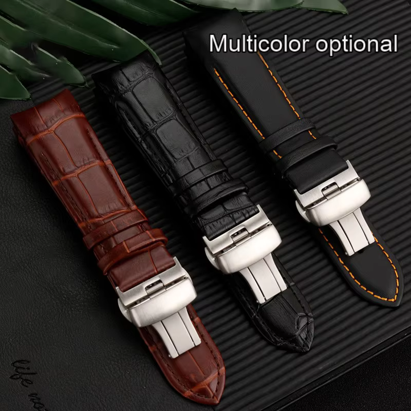 Ceinture de montre en cuir pour homme