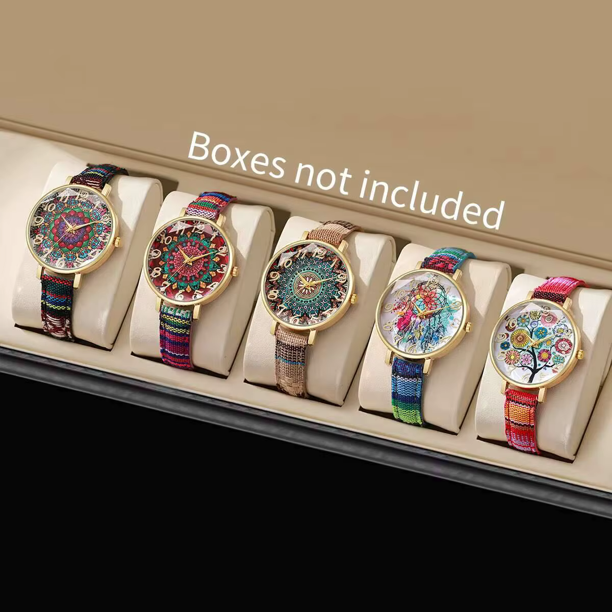 1/2/3/5 pièces mode femmes montres Vintage fleurs imprimé bracelet en polyuréthane montre à Quartz