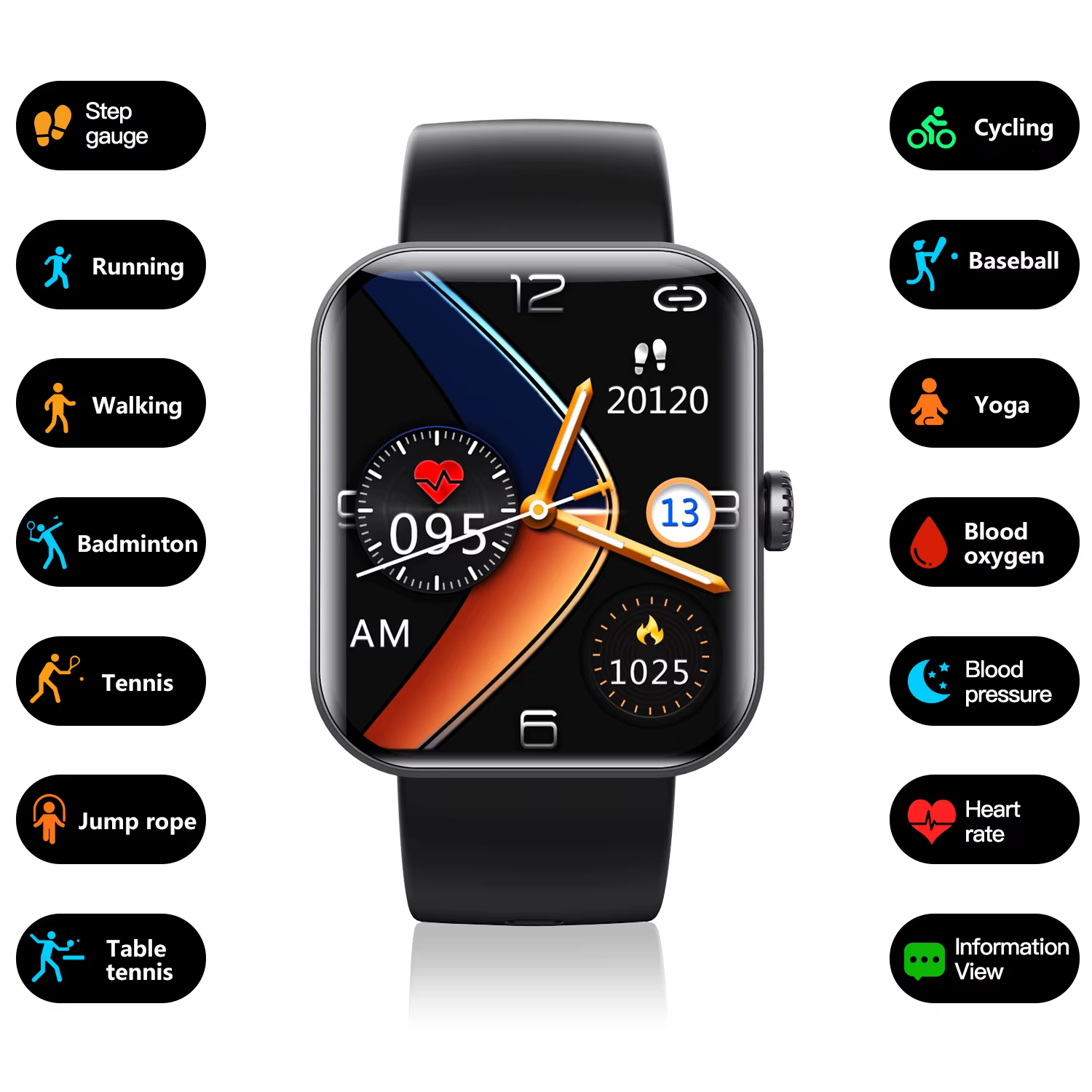 Montre connectée étanche pour le sport