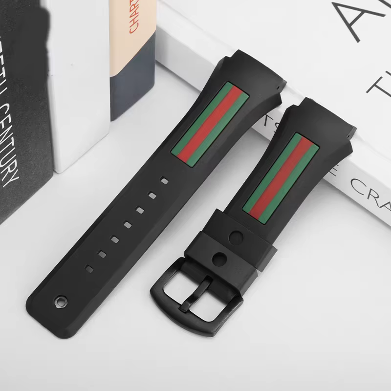 Bracelet de montre en caoutchouc pour Gucci YA137/YA137107A