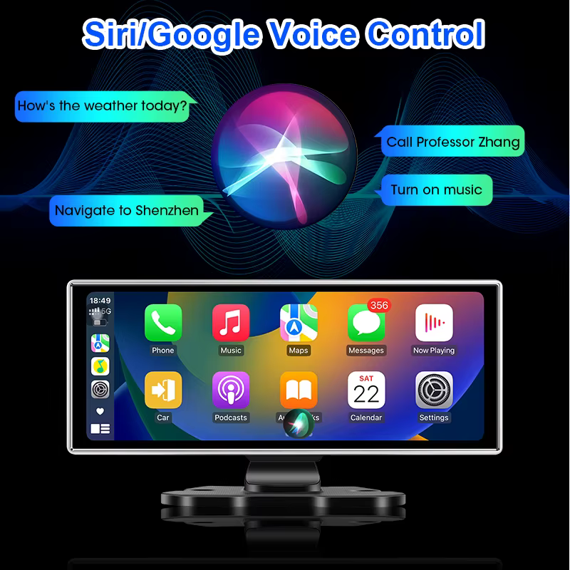 10/11.26 pouces Dash Cam 4K voiture DVR sans fil Carplay et Android Auto GPS Navigation enregistreur vidéo tableau de bord double objectif Wifi FM AUX