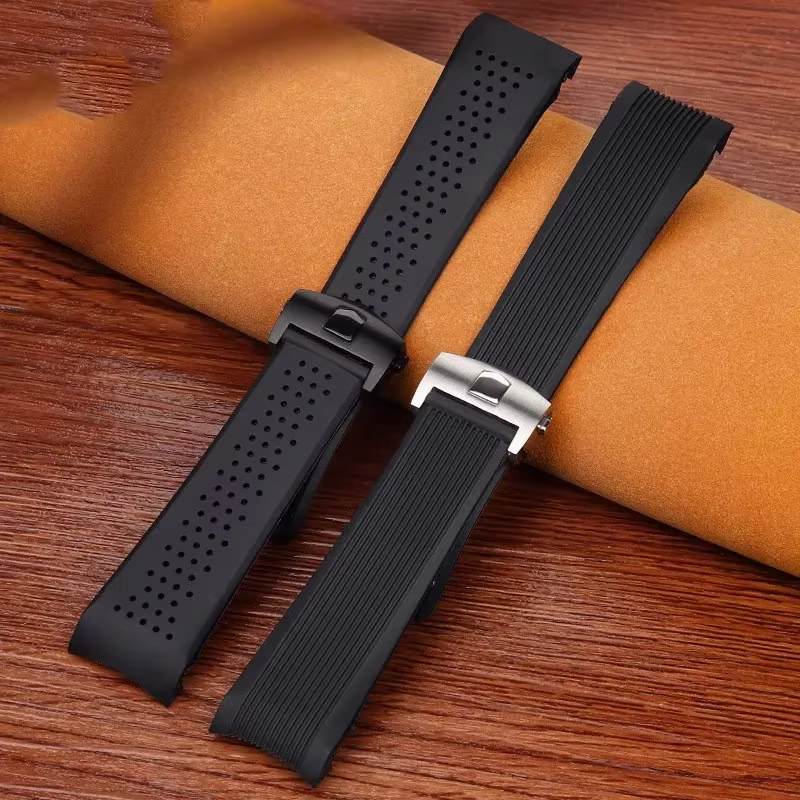 Bracelet de montre en caoutchouc naturel pour TAG HEUER GRAND CARRERA