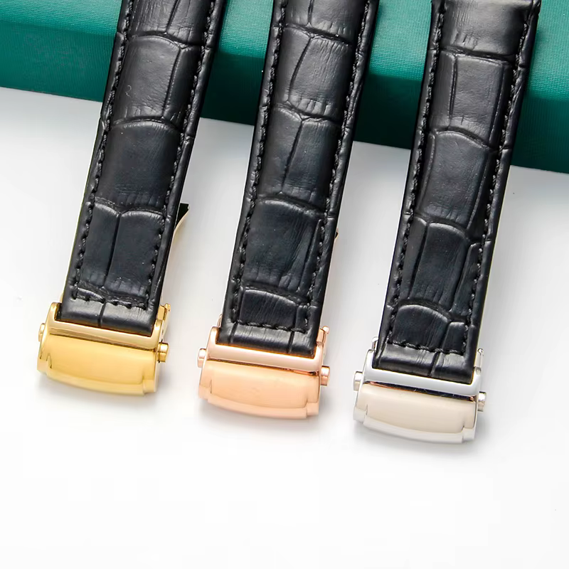 Pour Maurice Lacroix Pontos Les Classiques série étanche véritable bracelet en peau de vache Double pression boucle