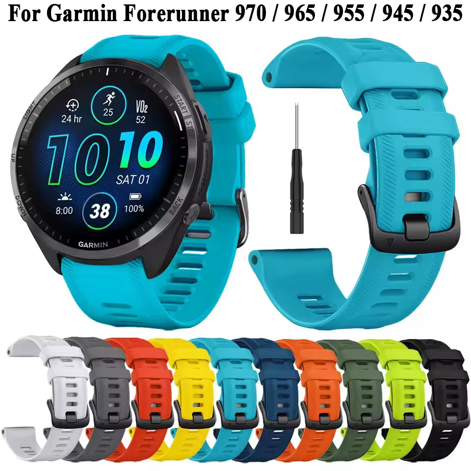 Bracelet de sport en Silicone pour Garmin Forerunner 965 955 Solar 970 945 935 745