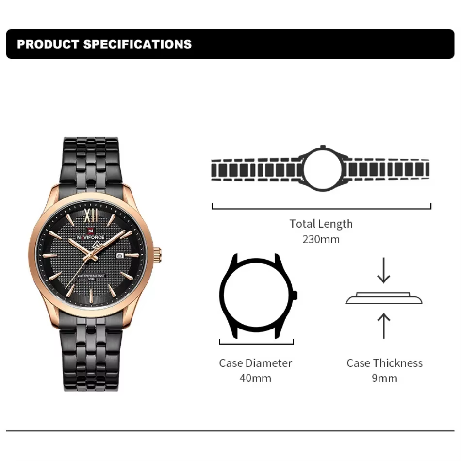 NAVIFORCE Nouvelle montre de sport de luxe pour homme