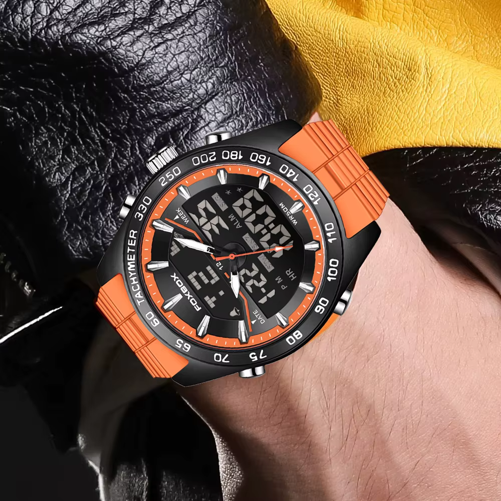 Nouveau FOXBOX mode montres militaires pour hommes de luxe Original sport chronographe montre Cadeau d'horloge de montre-bracelet à quartz étanche