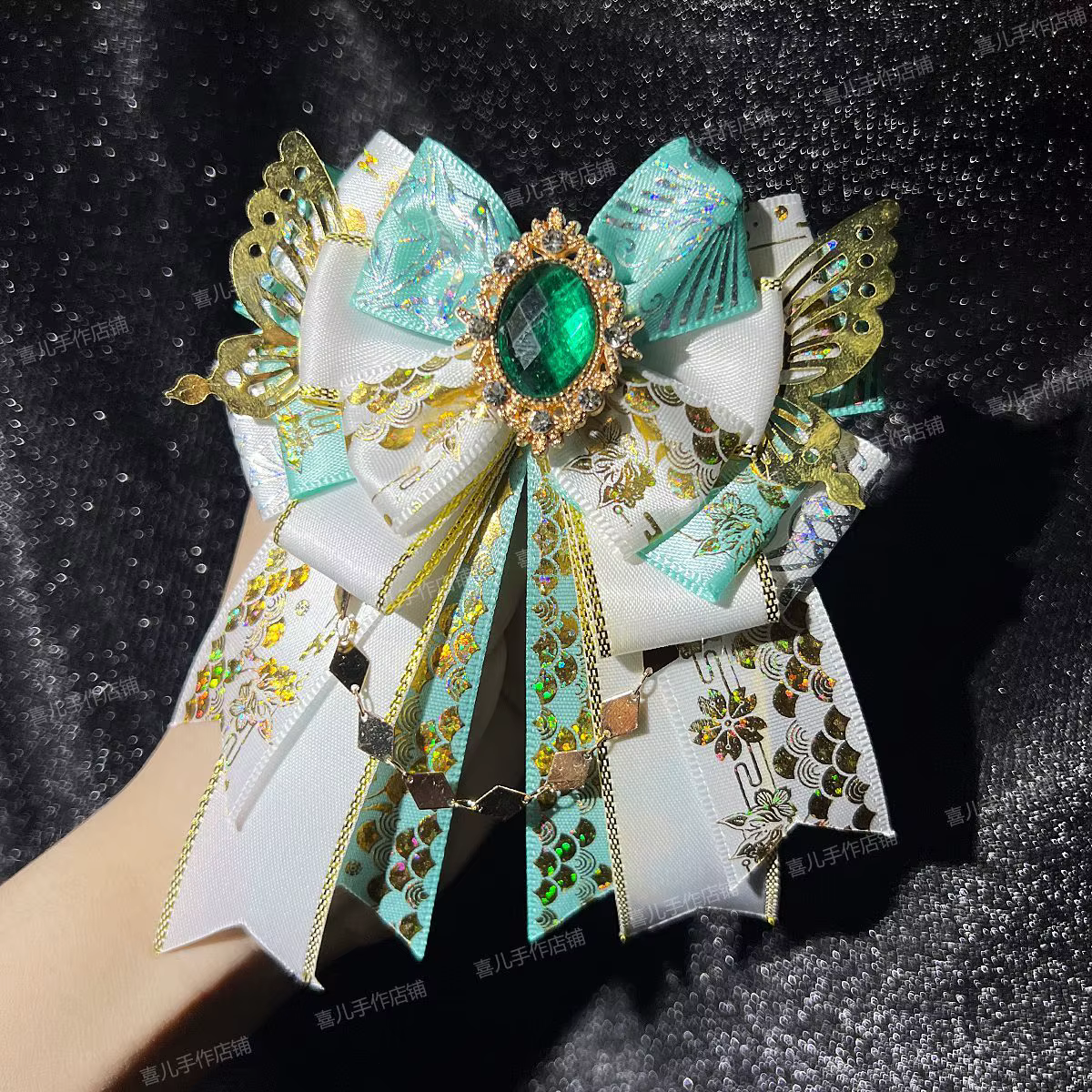 K-pop Idol Concert bricolage accessoires ensemble bâton lumineux breloques Mini nœud papillon porte-clés avec strass scintillants Fan rencontrer Badge Clips