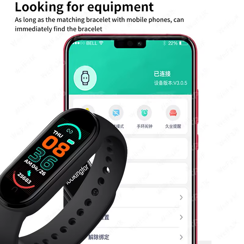 Montre connectée M6 pour hommes et femmes