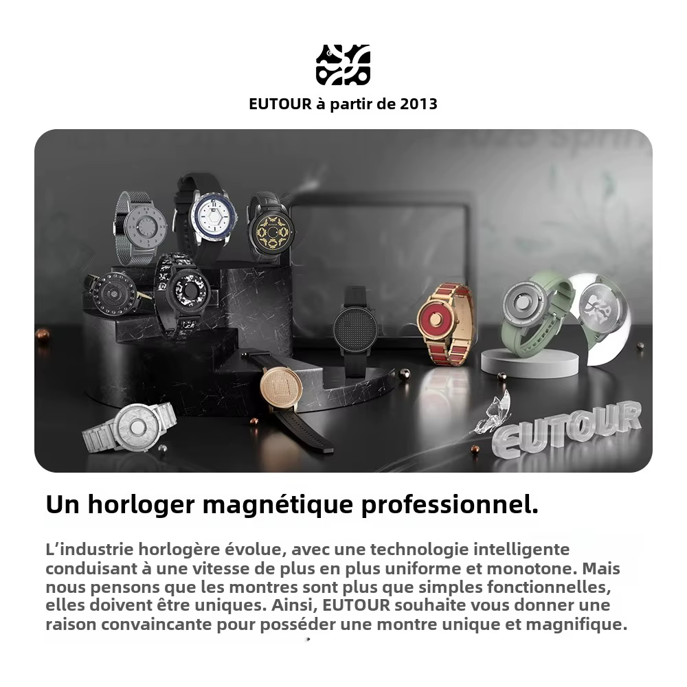 EUTOUR - Montre unisexe à billes magnétiques