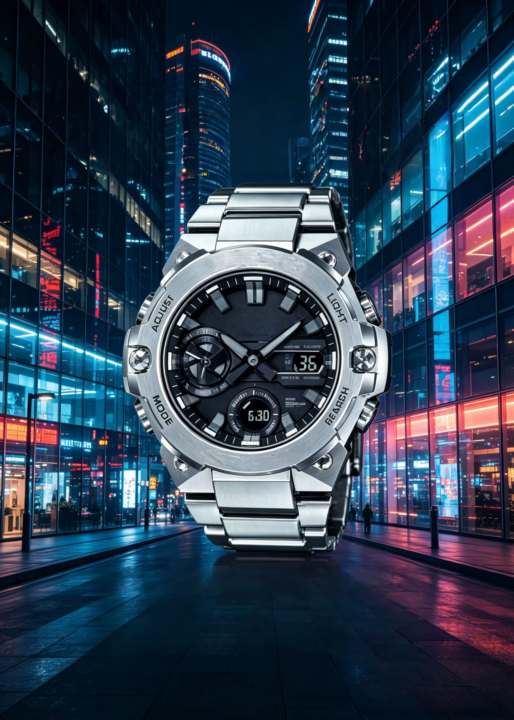 Montre de sport classique multifonction pour homme Steel Heart – Résistante à l'eau et aux chocs – Série Poseidon