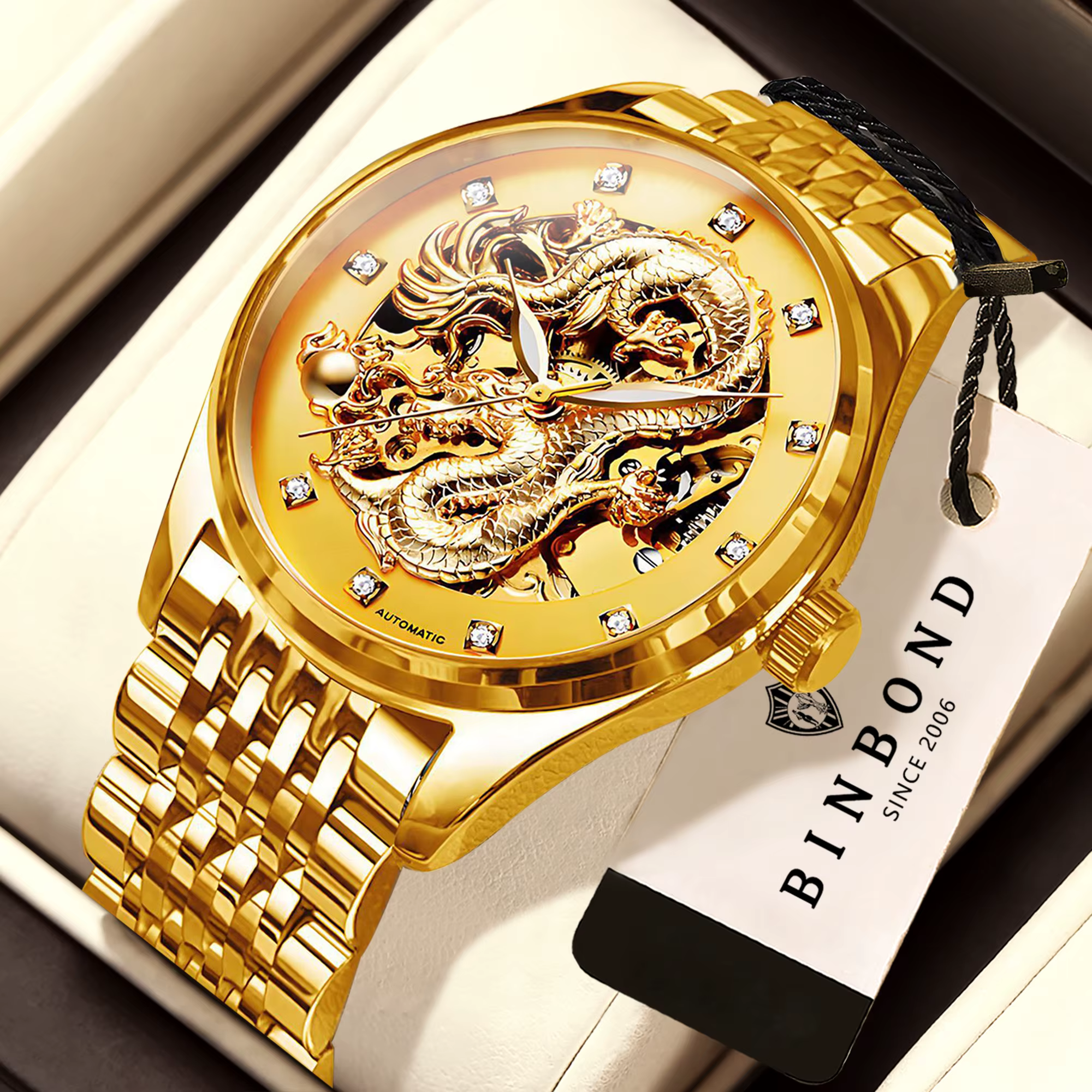 Montre automatique pour homme BINBOND