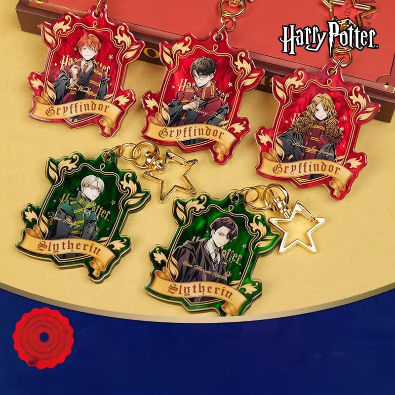 Harry Potter acrylique porte-clés jouets cadeaux de fête dessin animé sac ornements décoration pour amis filles Fans cadeaux