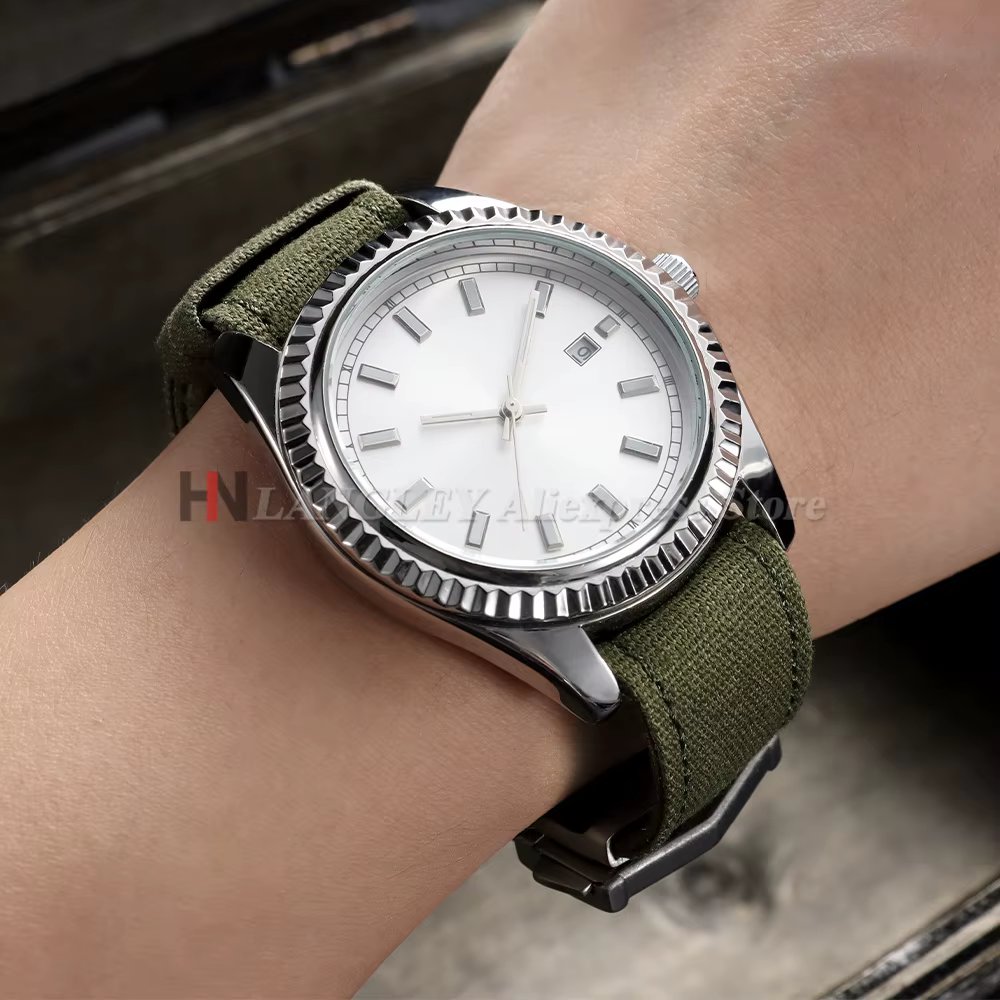 Bracelet de montre en nylon côtelé premium 20mm 22mm avec fermoir déployant pour Omega