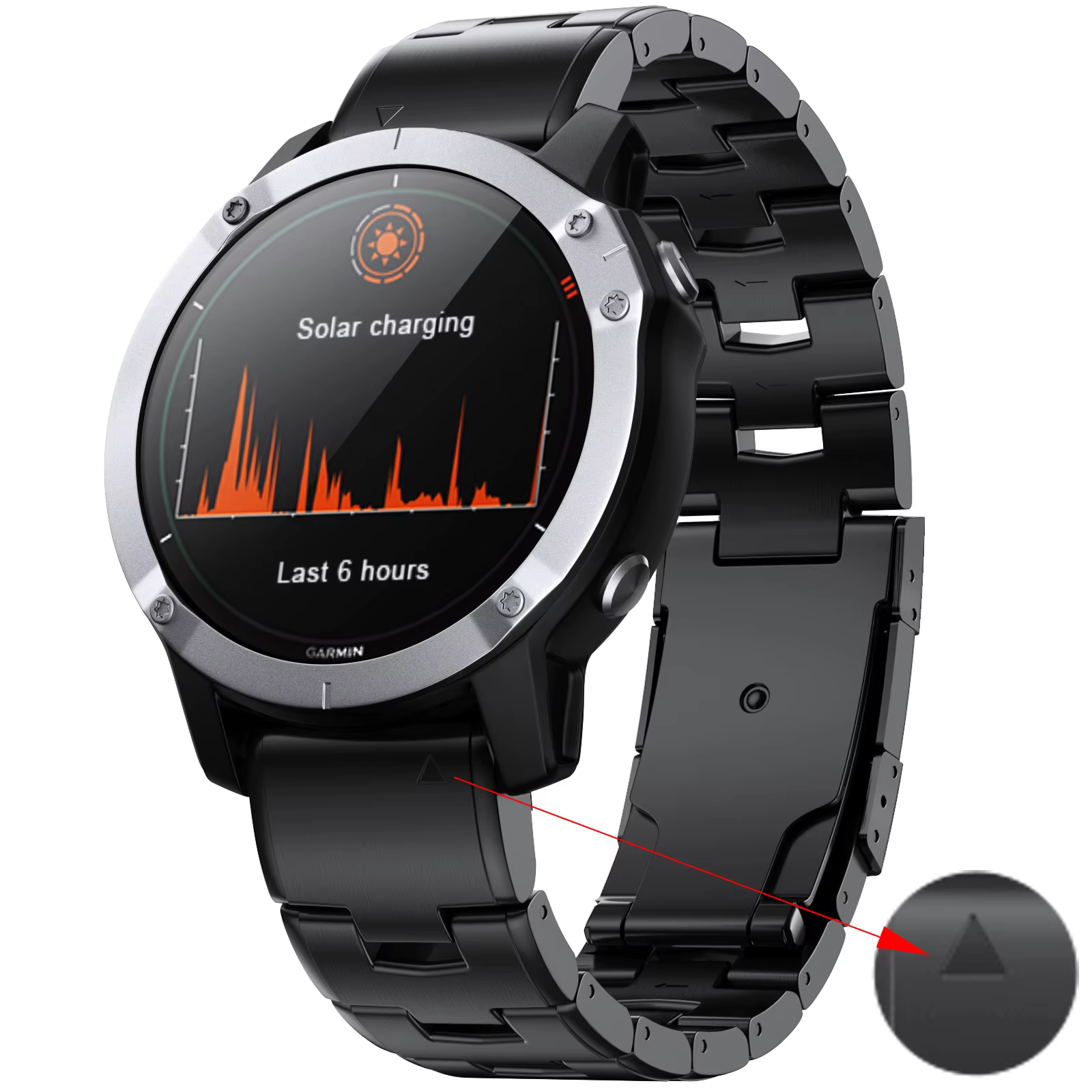 Bracelet de montre en métal titane à ajustement rapide