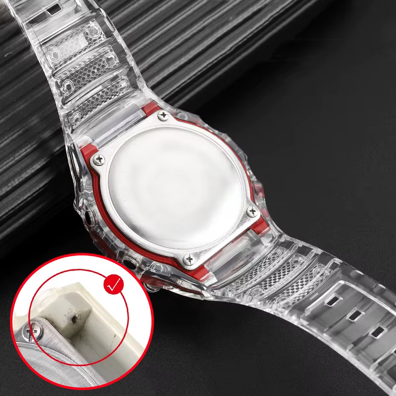 Jelly transparent watch strap set