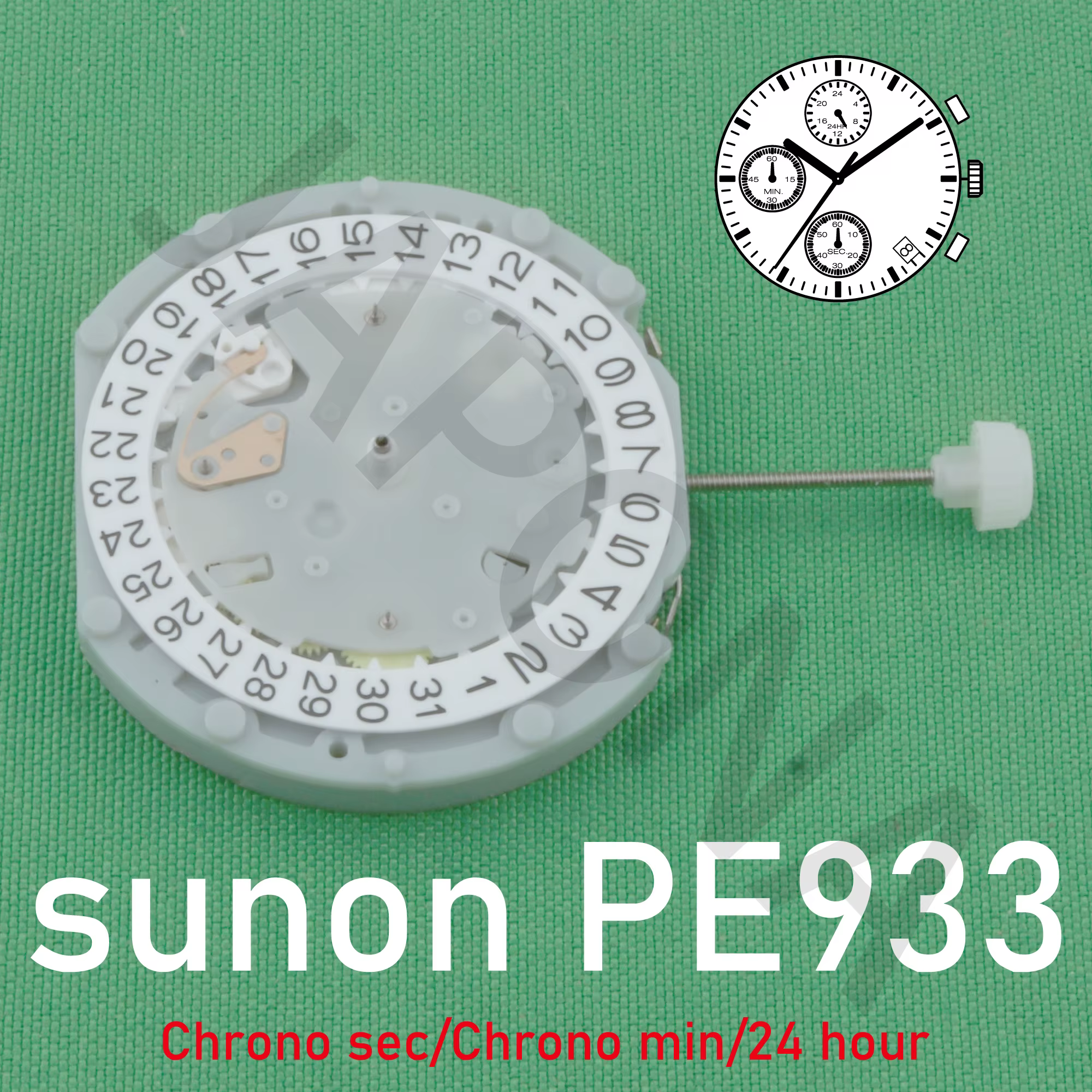 Sunon-Montre chronographe série PE933 Pe93