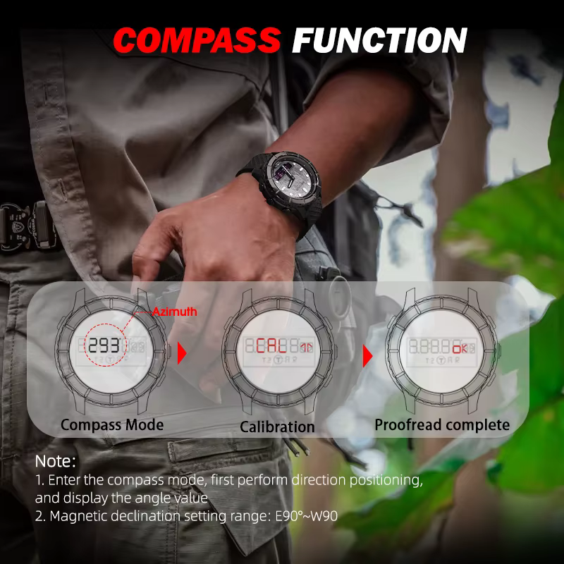 NORTH EDGE 2026 THARSIS Montre pour homme en fibre de carbone