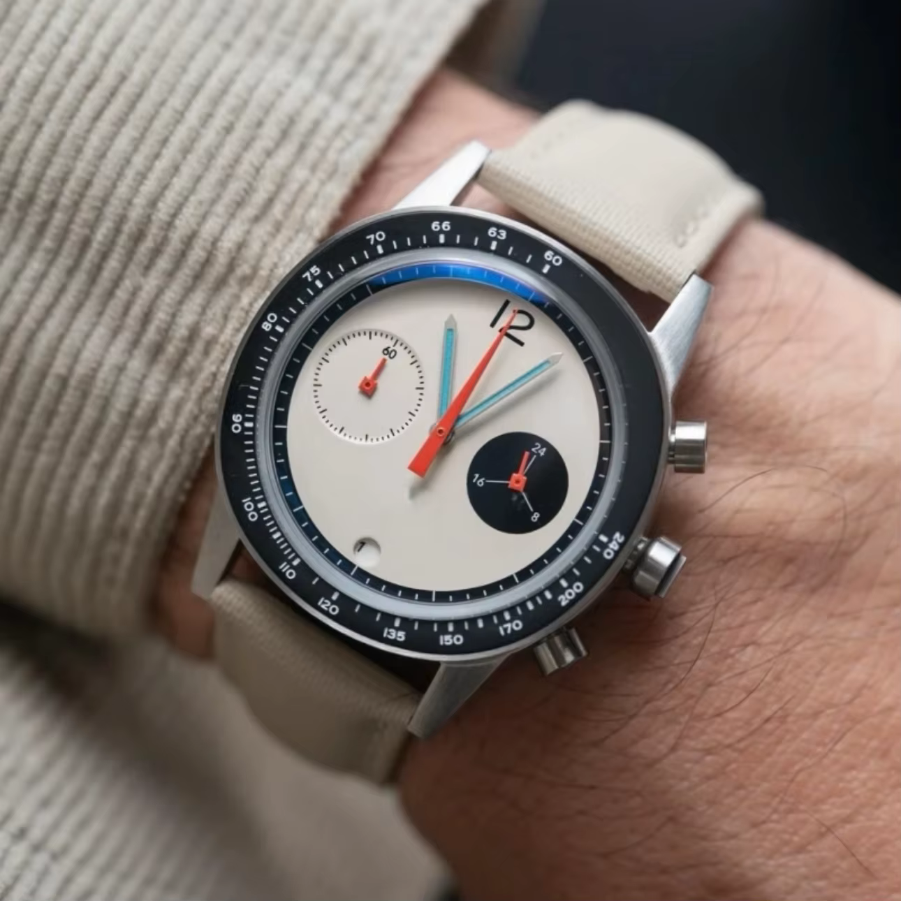 CILOA montre de sport ronde bleue pour hommes de haute qualité lumière luxe 2025 nouvelle marque cadeau véritable
