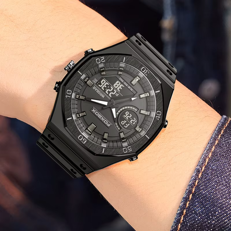 Montre-bracelet à quartz chronographe étanche pour homme