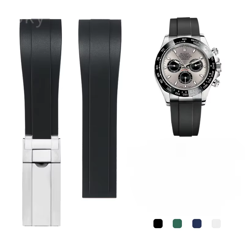 Bracelet de montre à boucle papillon en acier inoxydable pour Rolex Black Water Ghost Green Submariner Daytona hommes