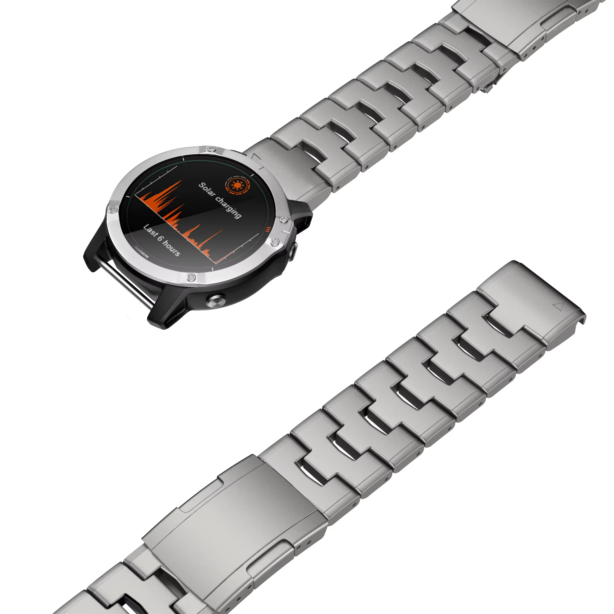 Bracelet de montre en métal titane à ajustement rapide