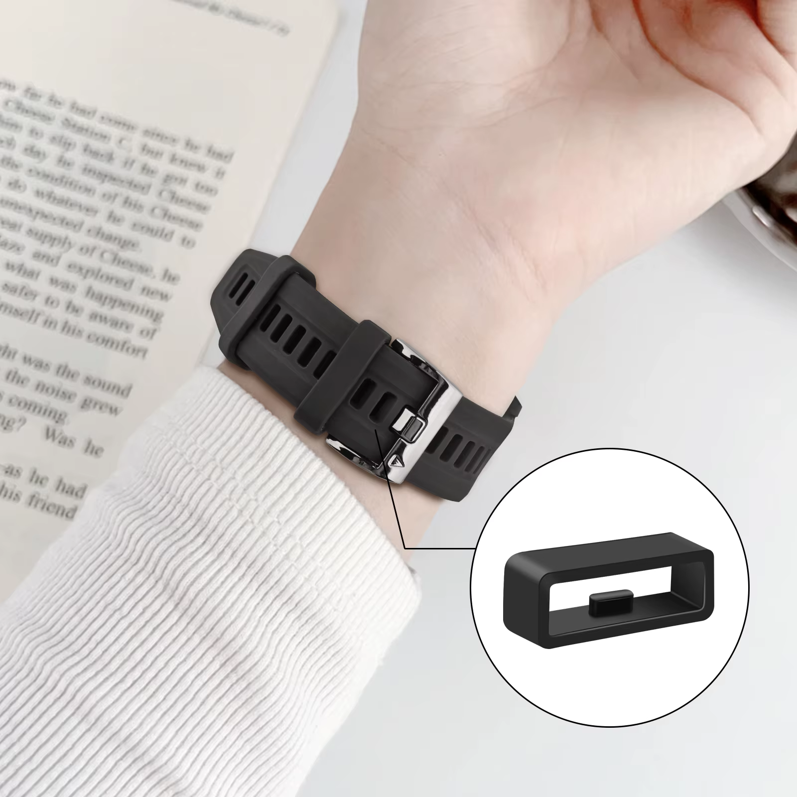 Lot de 4, 6 ou 10 anneaux de rechange en silicone pour bracelet de montre