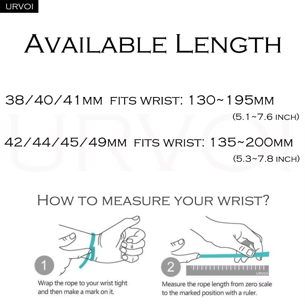 Bracelet à maillons URVOI pour Apple Watch Ultra 3 2 bandes Series11 10 9